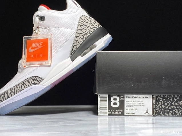 MaikeSneakers Jordan 3 mens white 923096-101 LINE